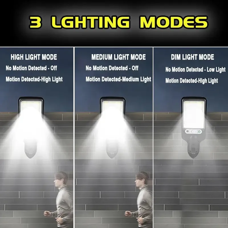 COB LED الشمسية الذكية مصباح الشارع في الهواء الطلق الأمن حديقة مسار الإضاءة لزينة عيد الميلاد 0 فواتير الكهرباء أضواء الجدار