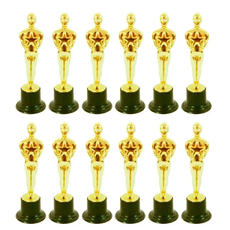 24PCS  Model Oscar Statuette Toy Mini Trophies Children\'s Award Gifts Reusable Baking Decoration Accessories Gifts