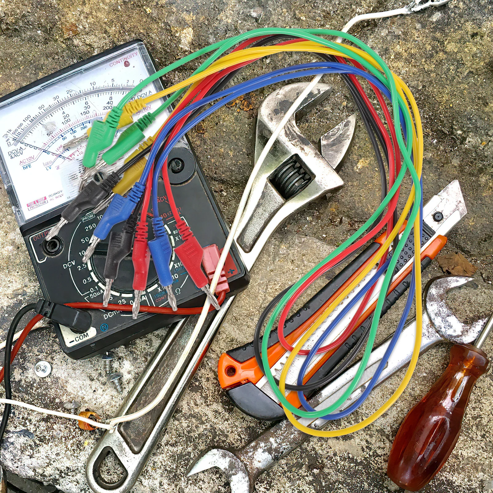 

5 шт., многометровые измерительные провода, прочные вилки, хороший изоляционный эффект, широко используемый для электрических применений, кабель типа «банан-банан»