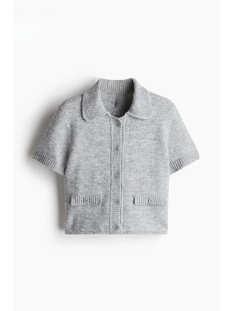 Ele ort Sve Open Cardigan HM Damen Strickpullover Frühling Umlegekragen Single Button Casual Temperament