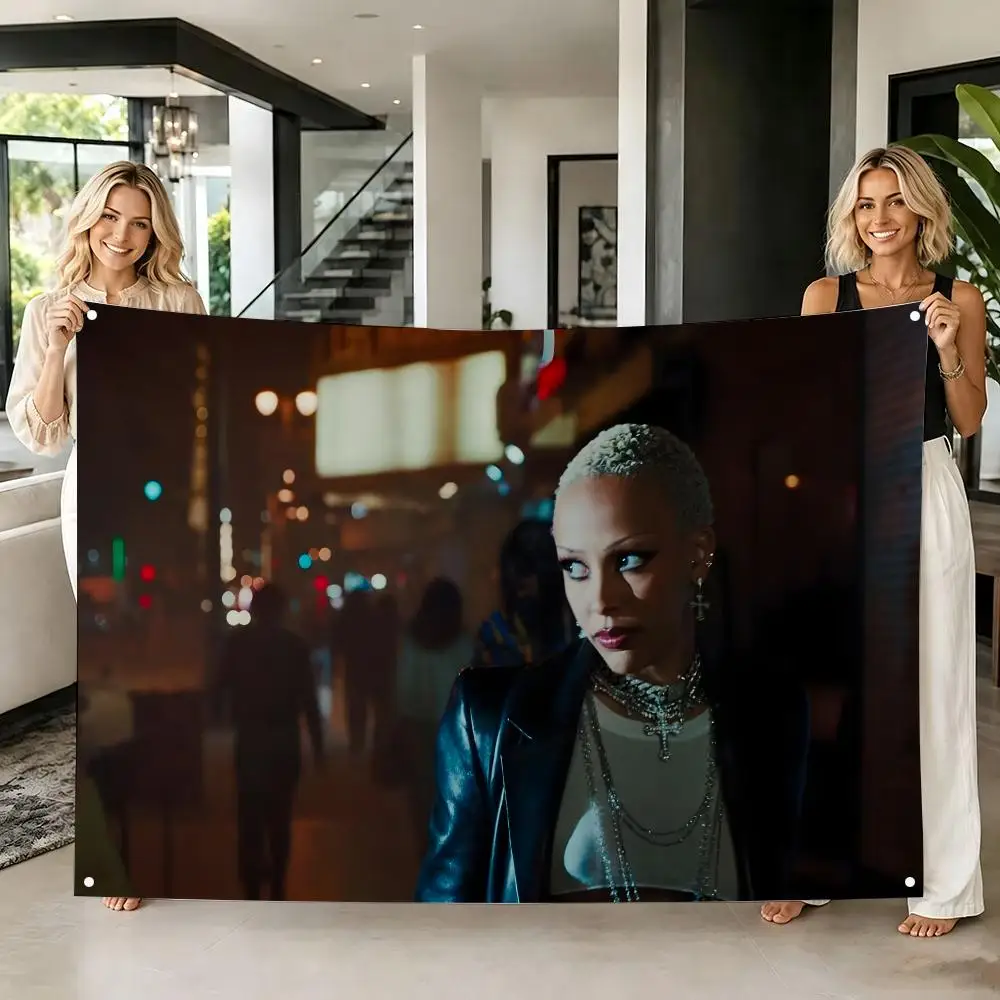 Hip Hop R&B Singer D-Doja Cat Flags Tapestry Creative Pattern Photo Living Room Wall Art Party Outdoor Decor