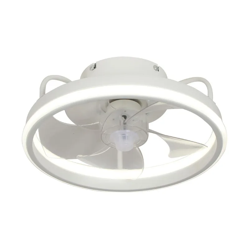Wrought Iron Ceiling Fan Lights Retro Industrial Wind Power Variable Frequency Restaurant Energy-Saving Ceiling Fan LED Lighting