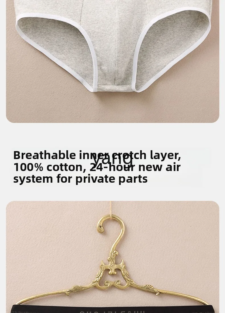 LMM men's briefs pure cotton summer thin breathable briefs