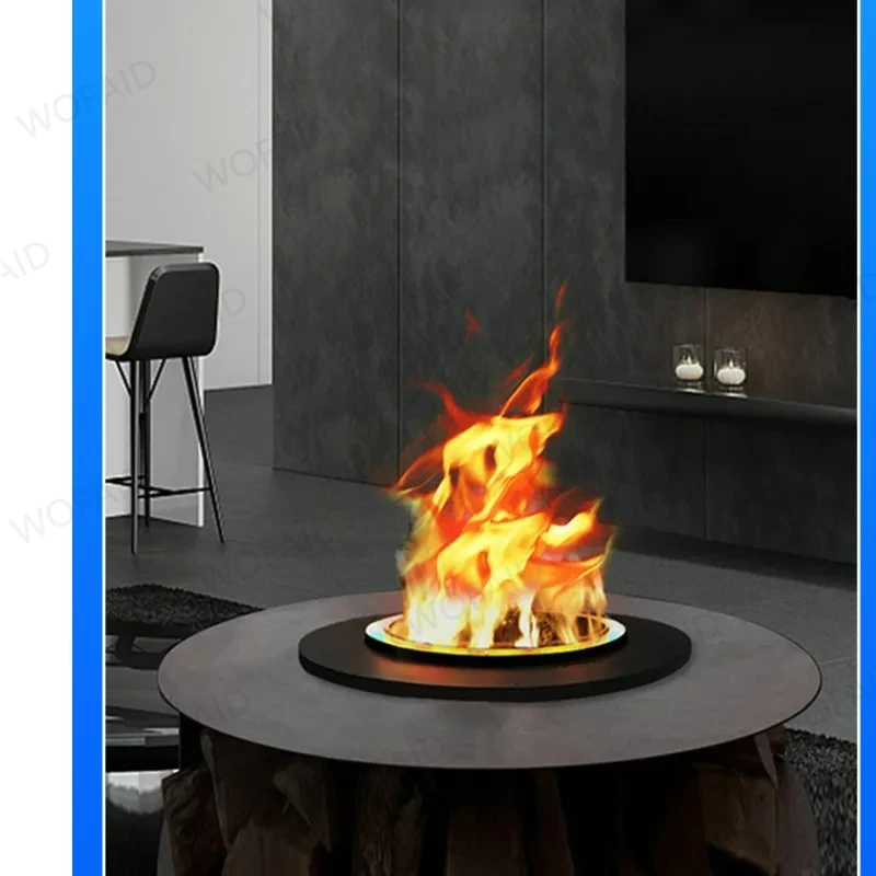 

Самый низкий электрический камин для гостиной, увлажнитель с реалистичным пламенем водяного тумана, современный центральный элемент, с дистанционным управлением