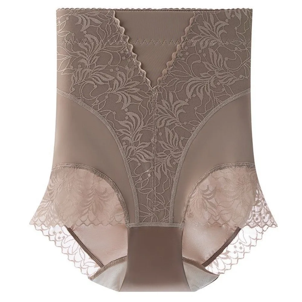 

Fashion High Waist Postpartum Body Shaper Lace Flowers Large Size Seamless Underpants Panties Shapewear Butt Lifter Briefs Lady