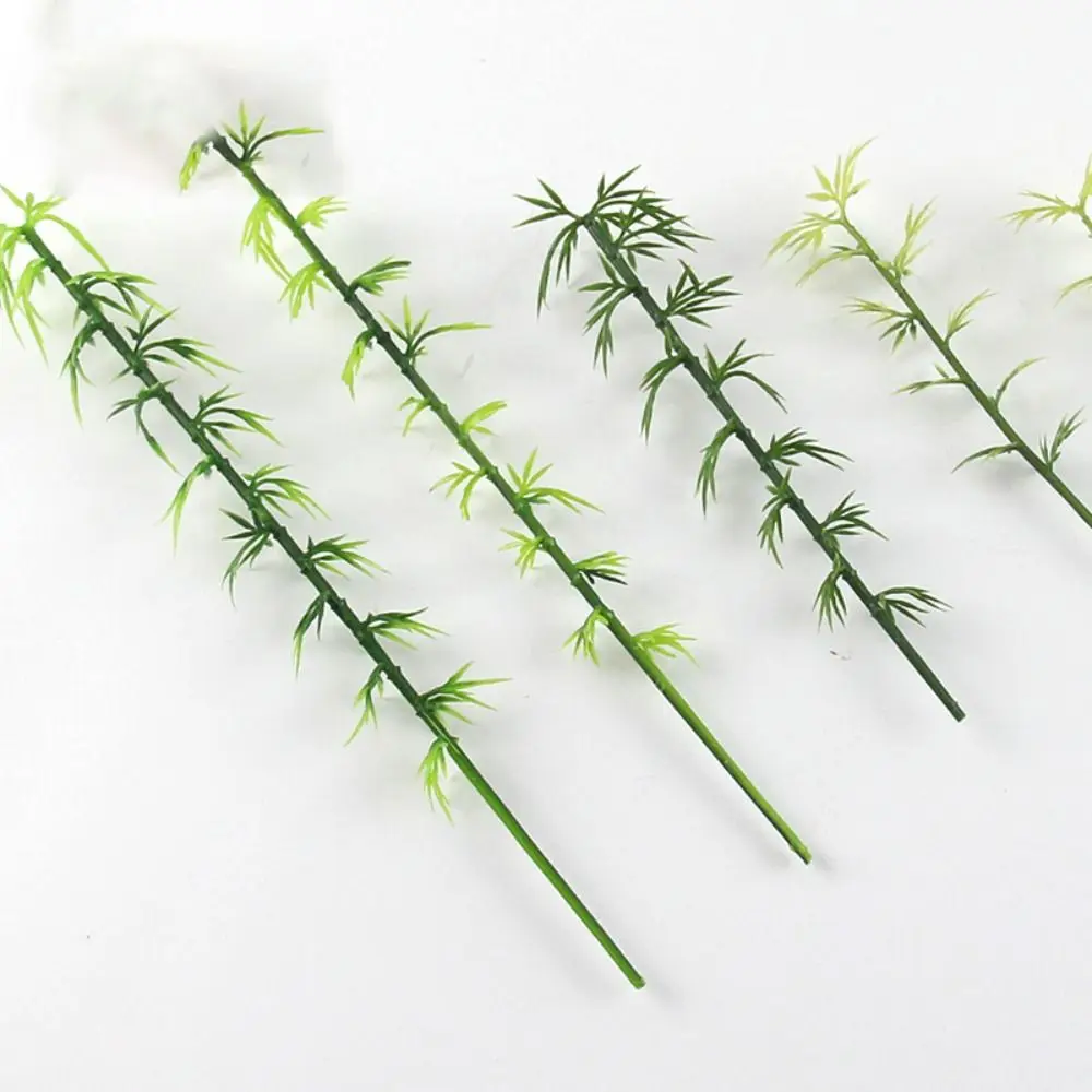 10pcs DIY Plastic Miniature Bamboo Tree Small Artificial Micro Landscape Simulated Fake Sand Table Model Bedroom