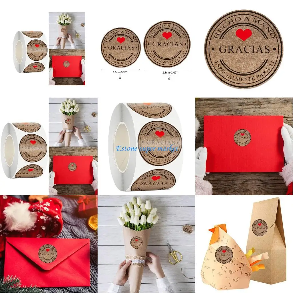 

090B 500PCS/Roll Sticker Stationery Supplies DIY Book Children Gift