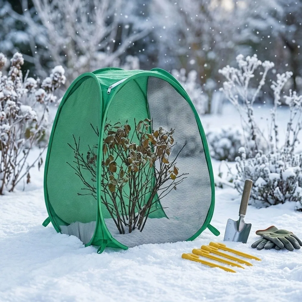 Winter Plant Cover Freeze Protection Shrub Cover Frost Ground Stakes Plant Tent For Outdoor Plant Freeze Protection Covers