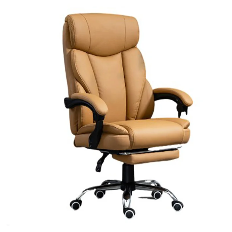 Leather Relax Office Chair Support Adjustable Modern Designer Ergonomic Chair Comfy Rolling Room Silla Oficina Office Furniture