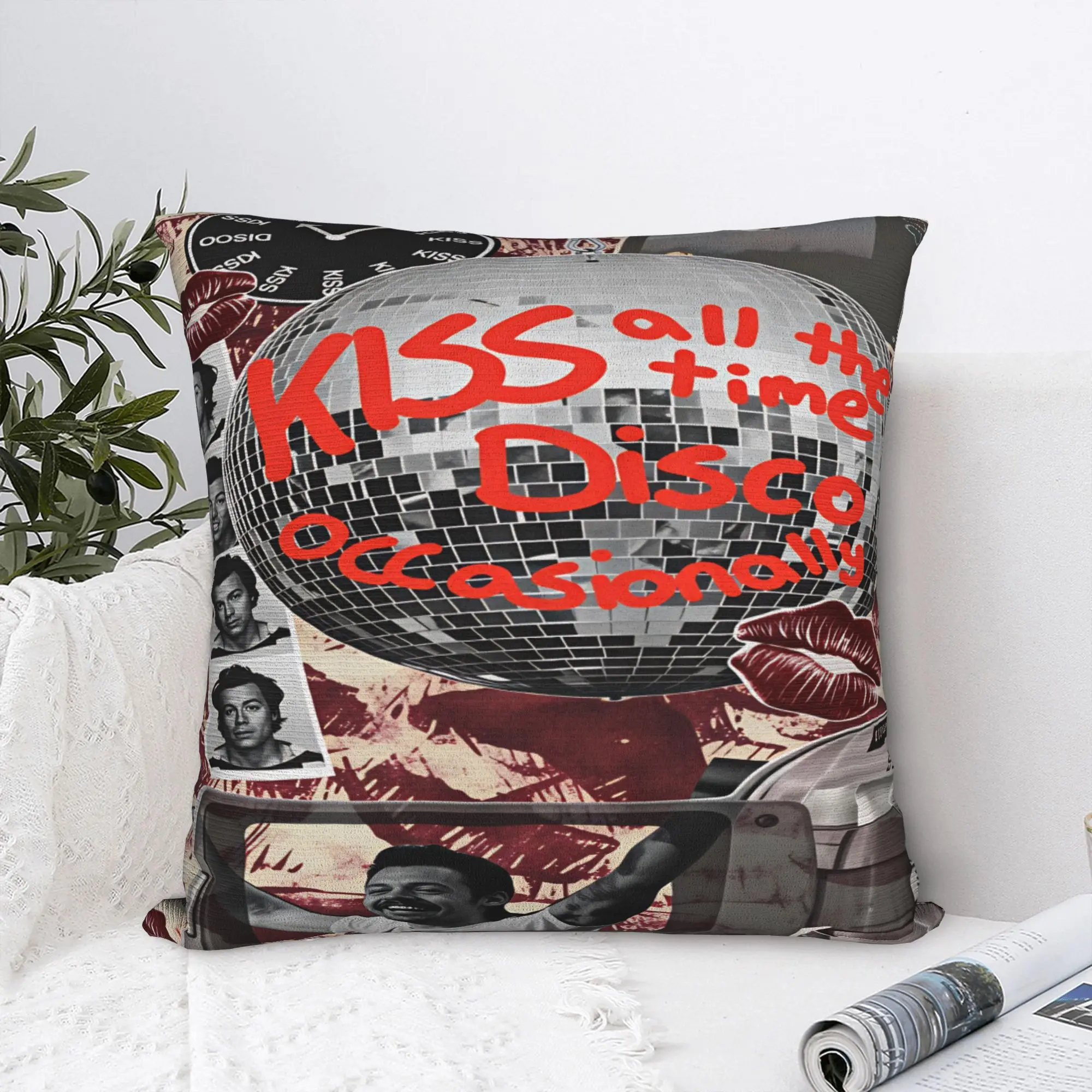Harrys S-Styles Kiss Al the Time Pillowcases  Novelty Pillow Case For Living Room Sofa Comfy Pillow Cover