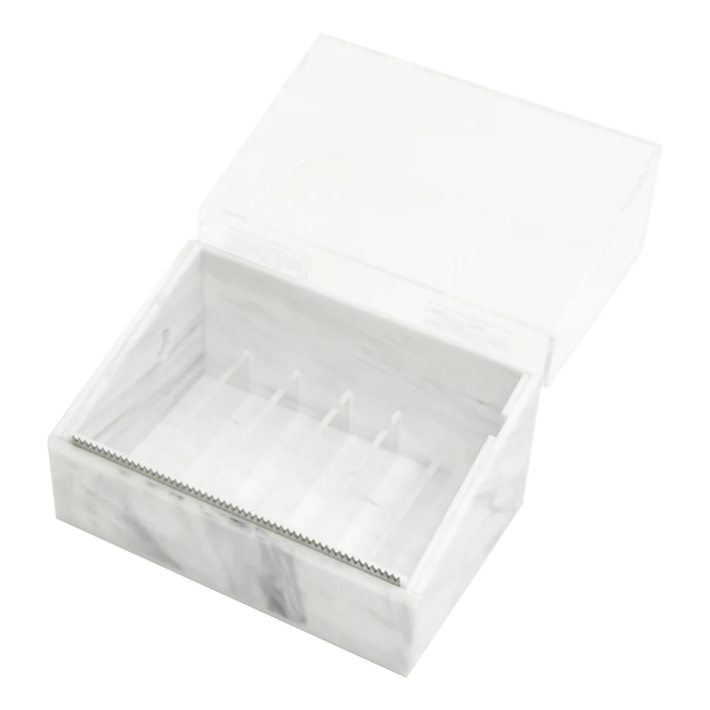 

Acrylic Tape Cutter Dispenser Professional Eyelash Tape Divider Safe Convenient Grid Design Dustproof Long Lasting HOLDER