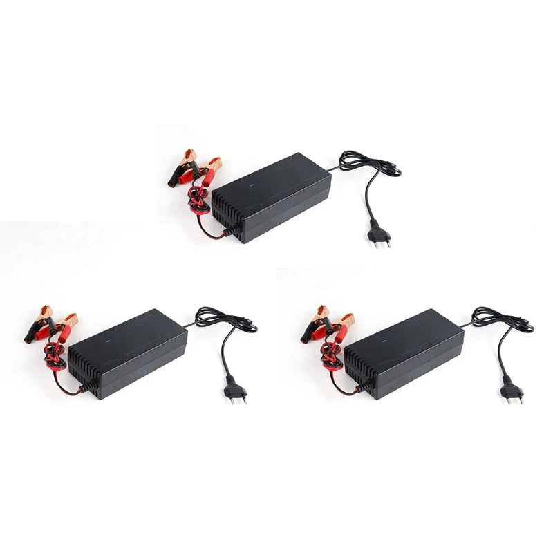 Hot Sale3x 14.6V 10A Lifepo4 Iron Phosphate Battery Charger For 12.8V 4S Scooter Car Solar Energy Storage Charger EU Plug