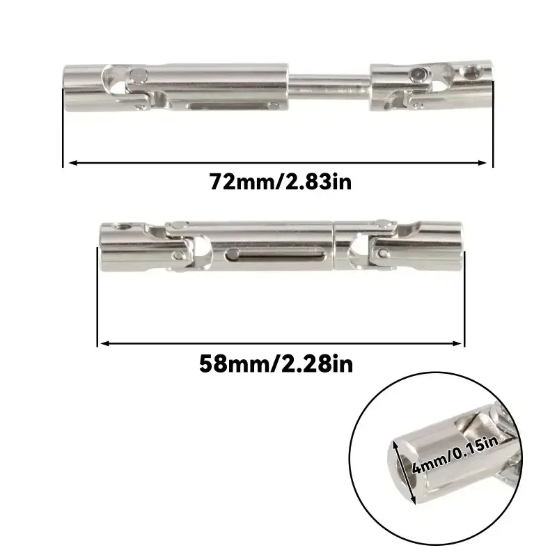 For 2pcs Metal Drive Shaft Driveshaft  Car Upgrades Parts For Second-generation 4×4 RC MN Model 1/12   MN98 MN99s Popular