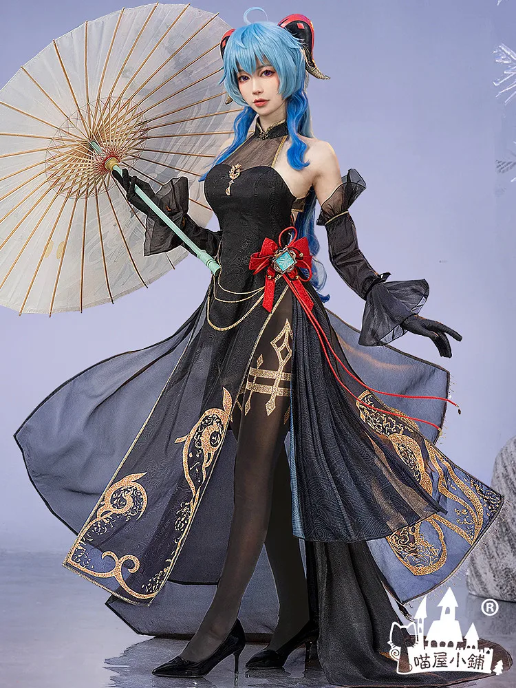 Rose Ganyu Fashion Dress Cosplay Costume Hot Game Genshin Impact Cosplay Costumes Anime Women Role Play Clothes Sizes S-XL 2023