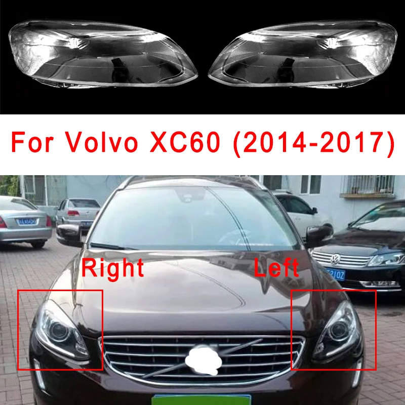 

For Volvo XC60 2014 2015 2016 2017 Car Front Headlights Shell Headlamp Cover Transparent Lampshade Cover Shell Car Products