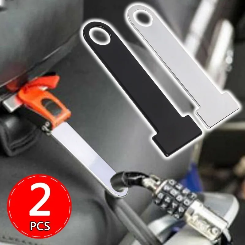 2pcs Helmets Strap Steel Ring Locks Motorcycle Bicycle Extensions Buckle Padlock Connector Anti-theft Helmets Lock