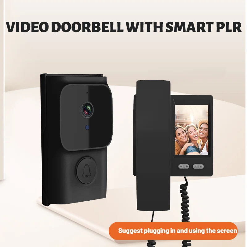 4.3Inch IPS Screen Wireless Intercom Smart  Visual Doorbell Video Door Phone Peephole Viewer Door Camera