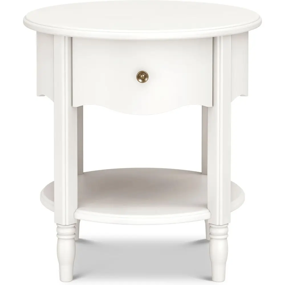 منضدة مجمعة باللون الأبيض الدافئ، معتمدة من Greenguard Gold، منضدة لغرفة الأطفال والرضع، مجمعة بالكامل