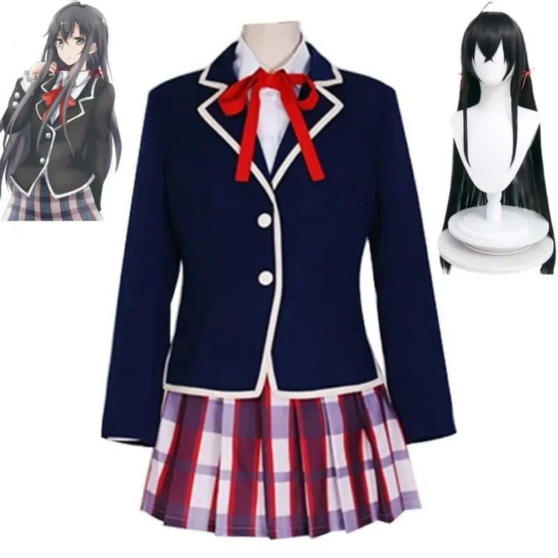 Anime Yukinoshita Yukino My Youth Romantic Comedy Is Wrong, As I Expected Teen SNAFU Cosplay Costume Wig School Uniform Hallowen