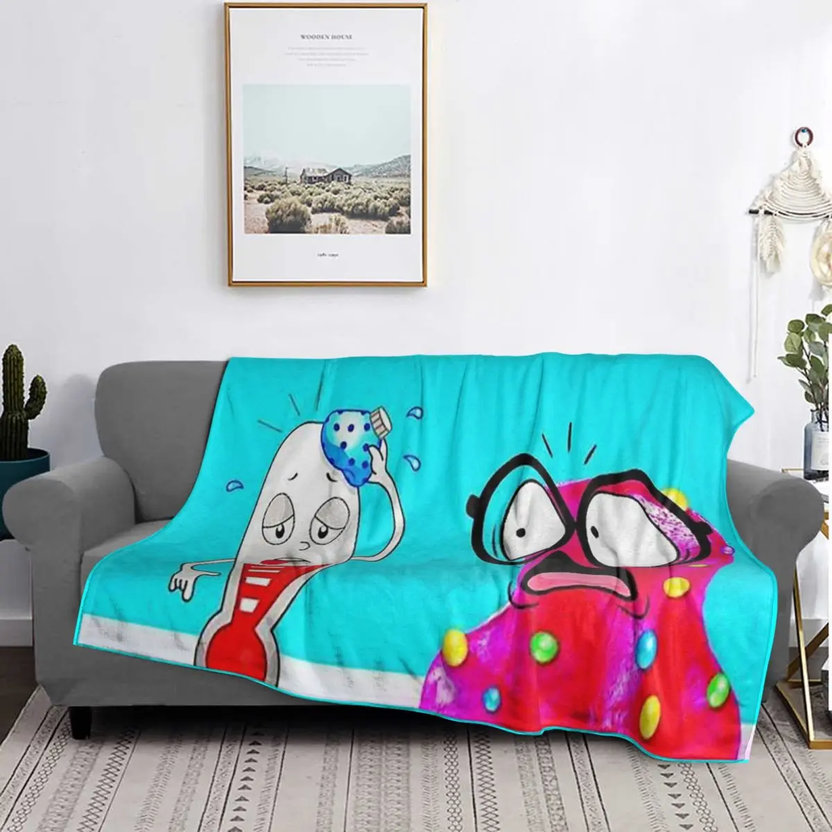 Super Slick Slime Sam Blankets Soft Warm Flannel Throw Blanket Bedding for Bed Living room Picnic Travel Home Couch