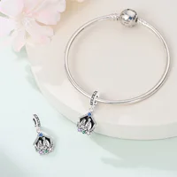 925 argent Sterling Madonna et enfant jésus nativité pendentif classique breloque ajustement Original bracelets porte-bonheur femmes bijoux à bricoler soi-même cadeau 4
