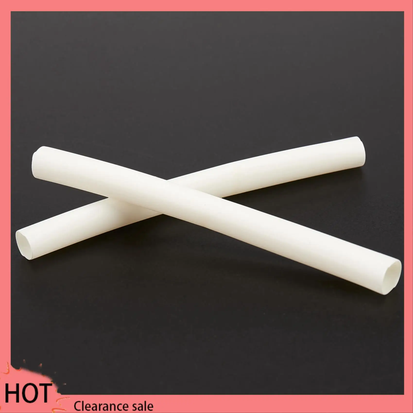 A88Z 40 قطعة أبيض 3/4: 1 سلك لف أنابيب الانكماش الحراري لهاتف آيفون وآي باد وأندرويد وأنابيب الانكماش الحراري لخط بيانات سامسونج