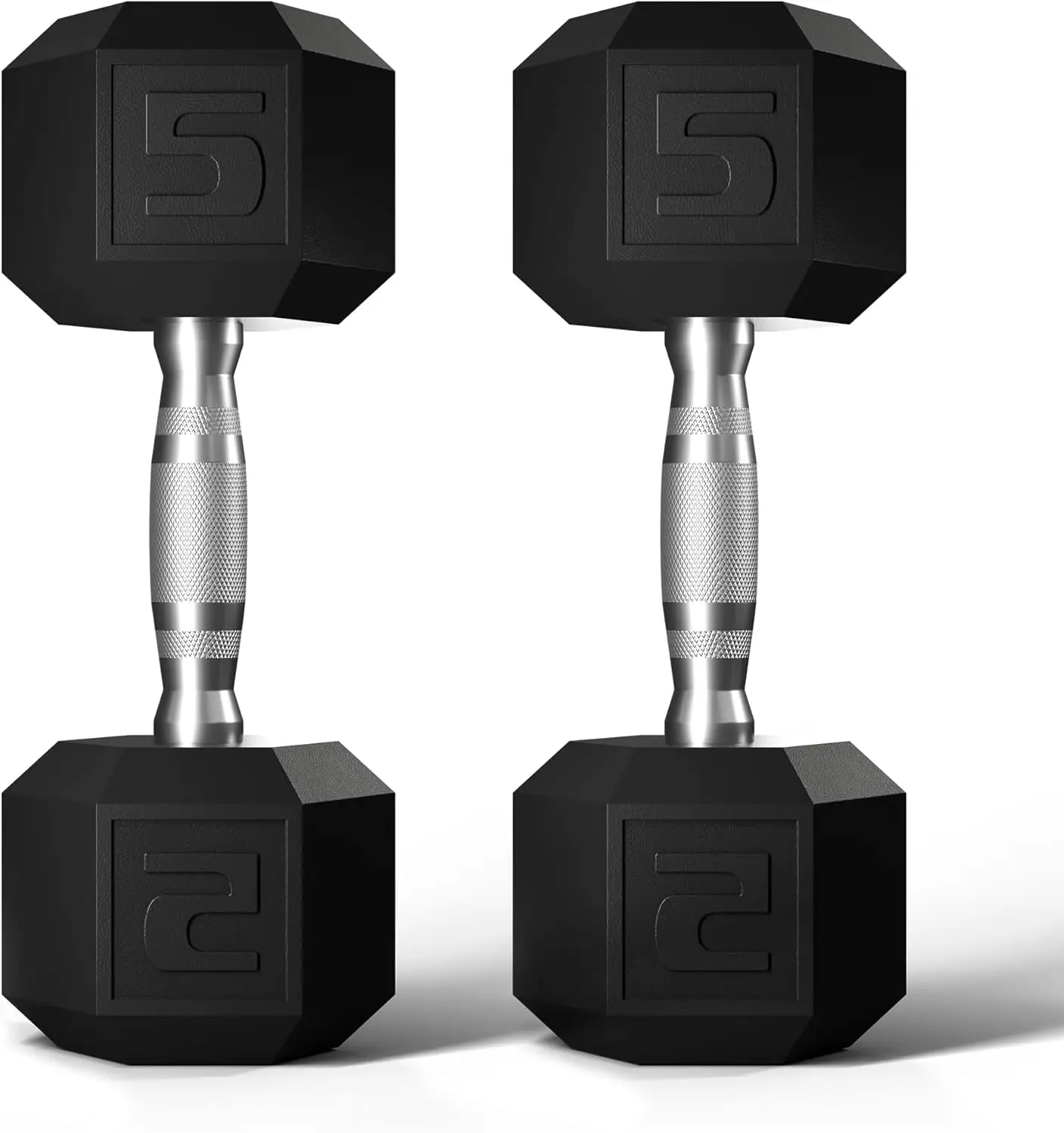 

Набор шестигранных гантелей 5 фунтов с резиновым покрытием, гири для рук, упражнения и фитнеса для домашнего спортзала, силовых тренировок, набор из 2 шт.