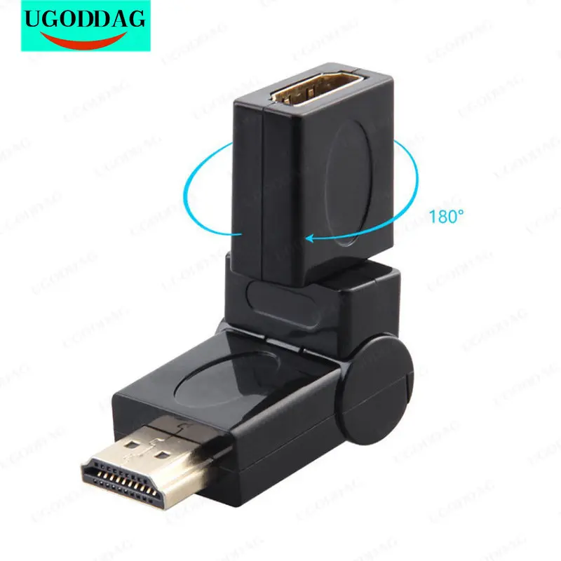 

HDMI-Compatible Male to Female Connector 360 Rotation Adjustable HDTV Plug Adapter Extension Cable Converters for PC 4K 3D L19