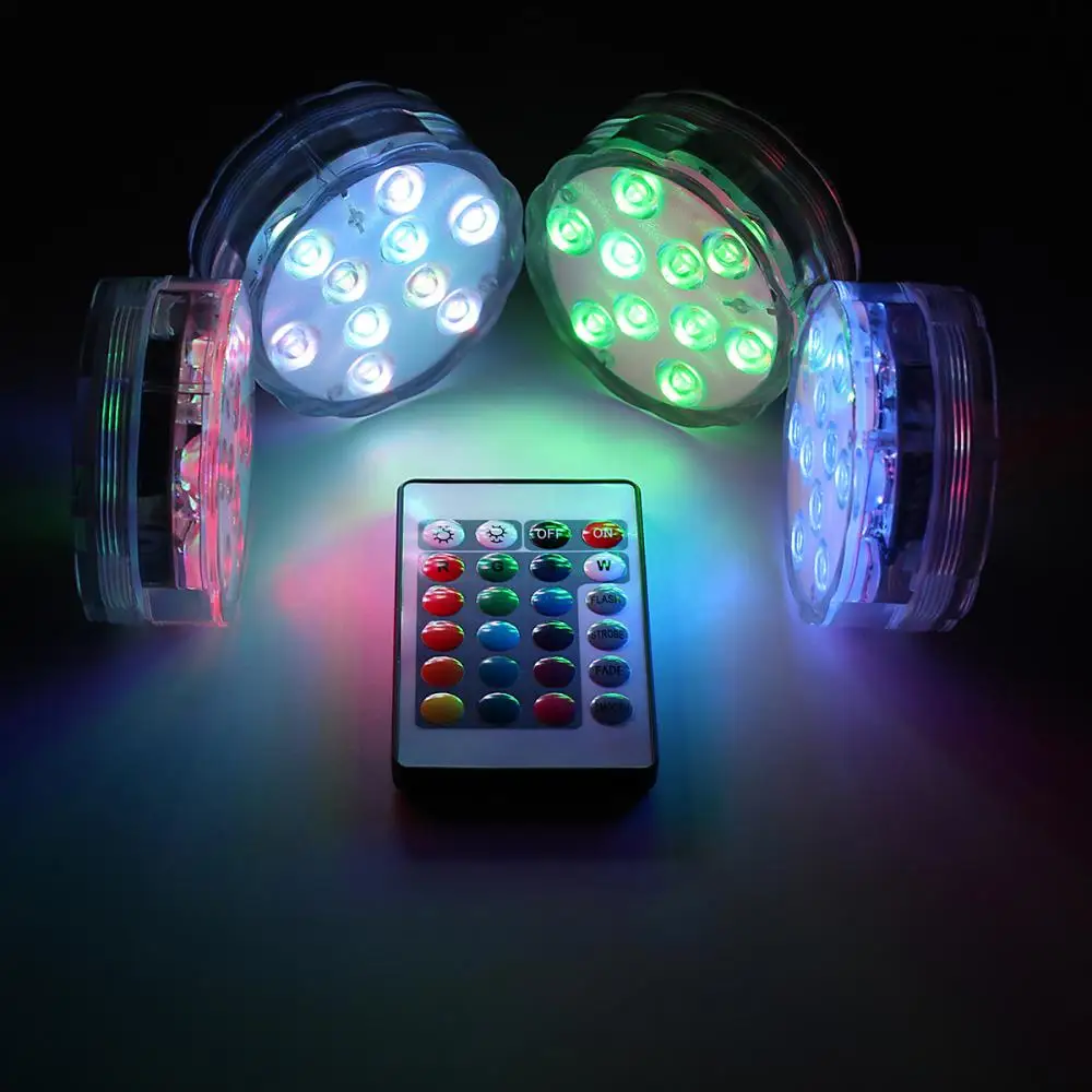 Durable And Long-lasting Vase Bowl Fish Tank Outdoor Rgb Submersible Led Lights Innovative Captivating Swimming Pool Pond Party