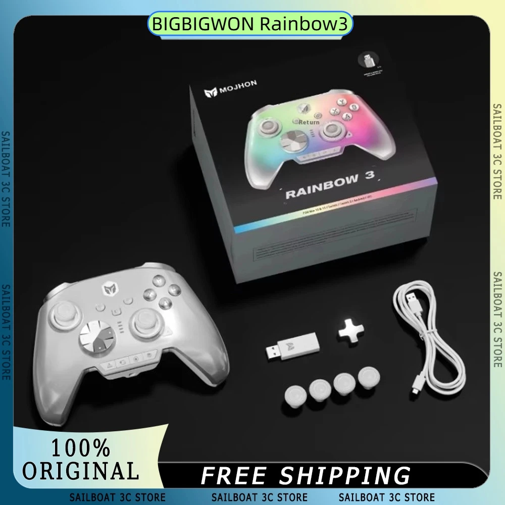 

Геймпады BIGBIGWON Rainbow3, беспроводные Bluetooth 8K, электростатические конденсаторы, джойстики, триггер Холла, 2 кГц для Switch2 Steam IOS PC