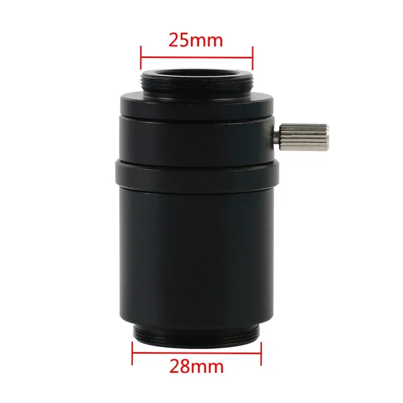 1/1CTV Microscopio Adapter 28mm/38mm To C-mount Camera Connect Tube For Simul Focal Trinocular Stereo Microscope