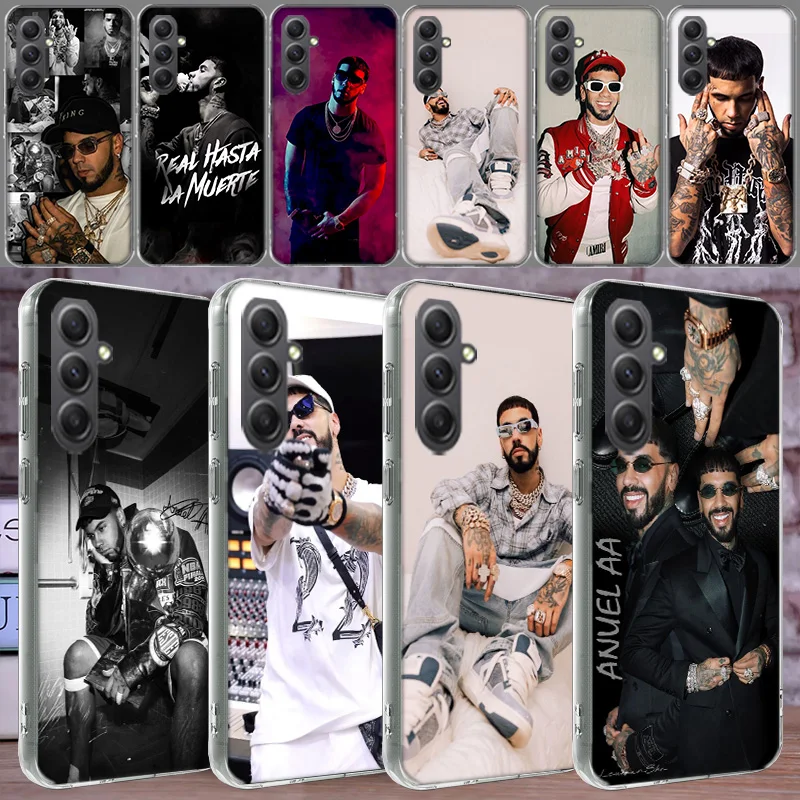 Rapper A-Anuel AA Real Phone Case for Samsung A16 A26 A36 A56 A17 A37 A57 A07 A06 A02S A03 A04S A05S Galaxy Note 20 10 A50S A71