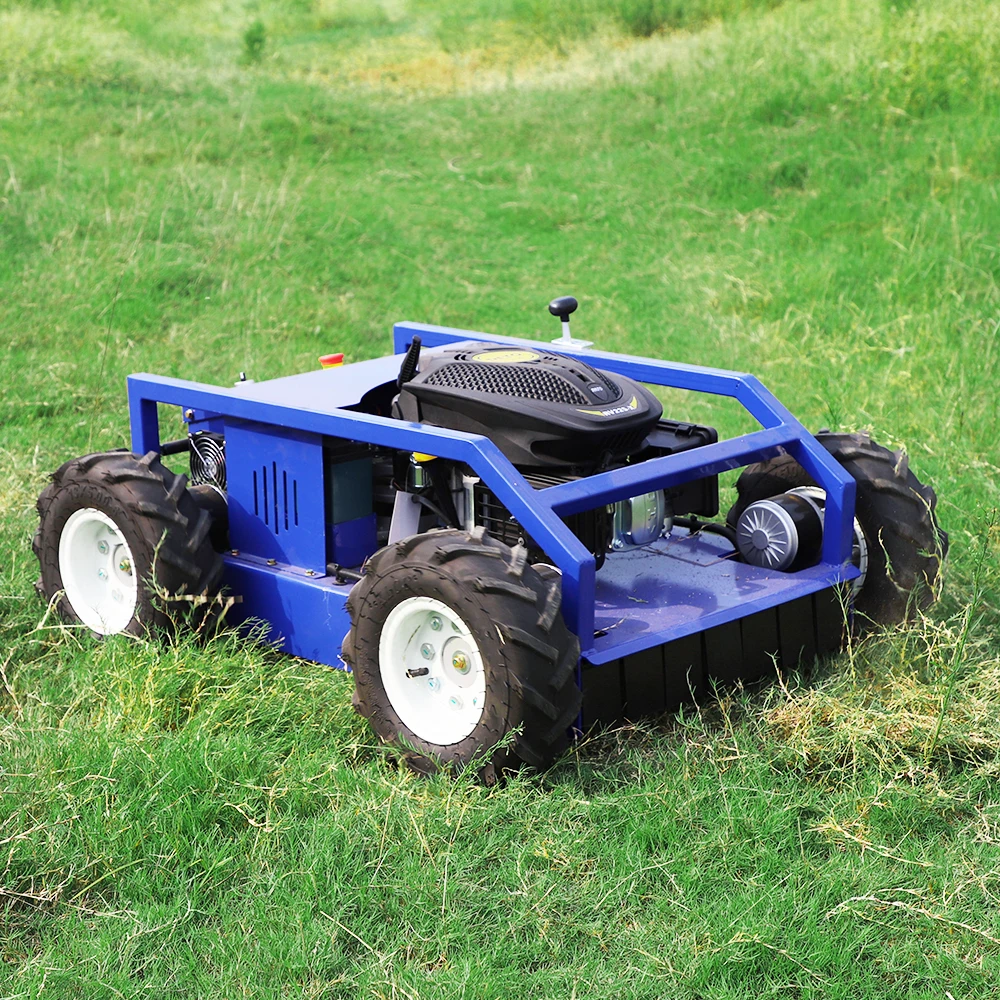 Tondeuse à gazon télécommandée à roues personnalisée, batterie 48V LiFePO4, autonomie 2,5h, 2000 ㎡ /h Efficacité, Tracteur zéro-tours, pour la maison et le loin