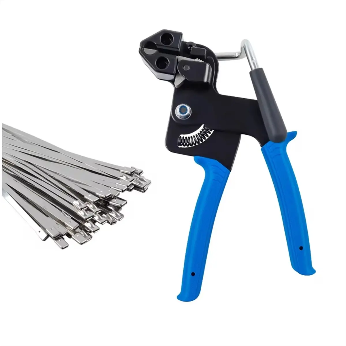 Stainless Steel Cable Tie Pliers with 150 Cable Ties Household Manual Cable Tie Pliers Cutting and Bundling Tools