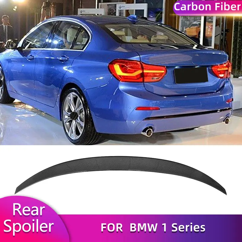 

Задний спойлер багажника из углеродного волокна, крылья для BMW 1 Series Base Sedan 2016 2017, гоночный задний спойлер, крышка багажника, комплект кузова с крыльями и губами