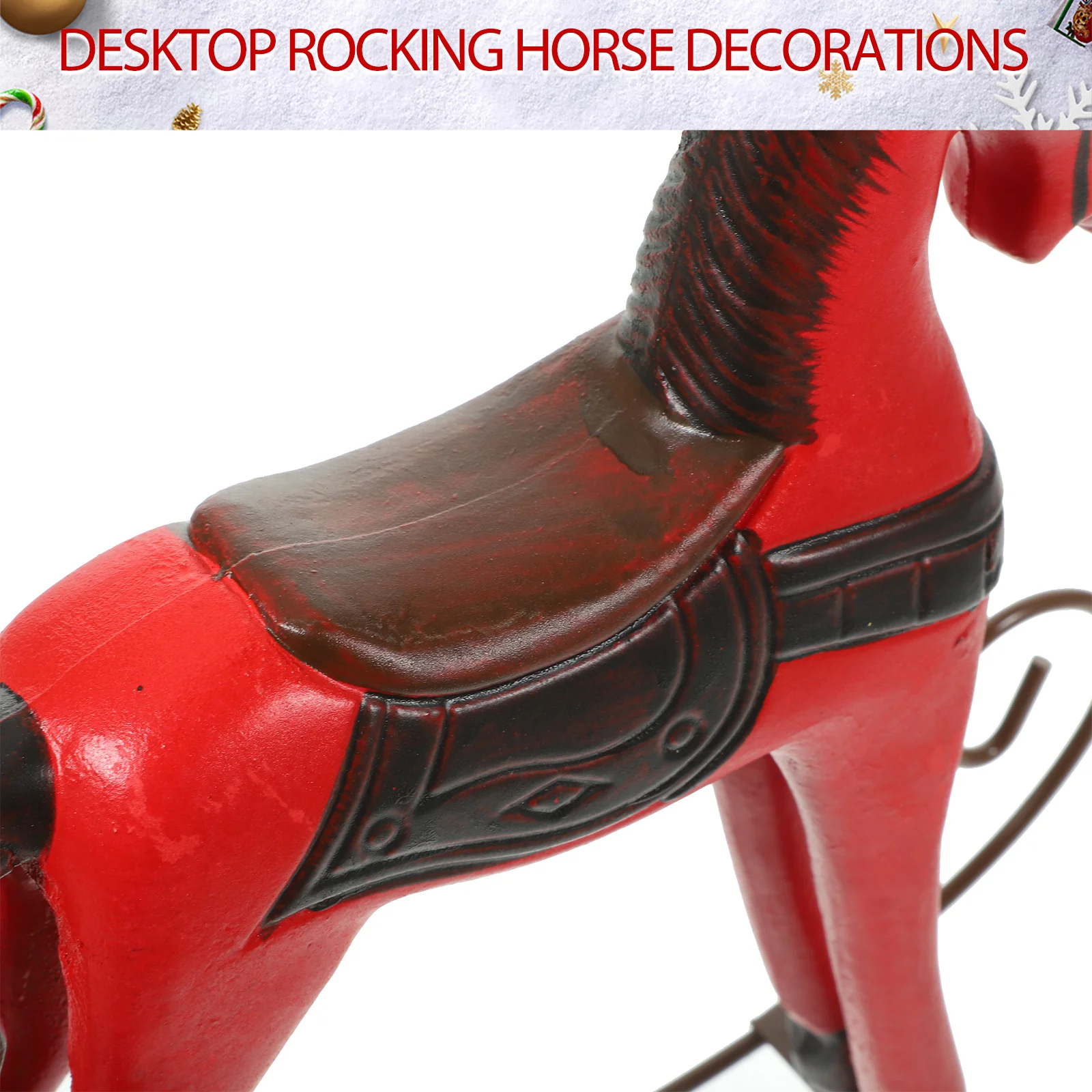 

Exquisite Wooden Horse Tabletop Adornment Delicate Details Xmas Home Decor Horse Shape Adornment