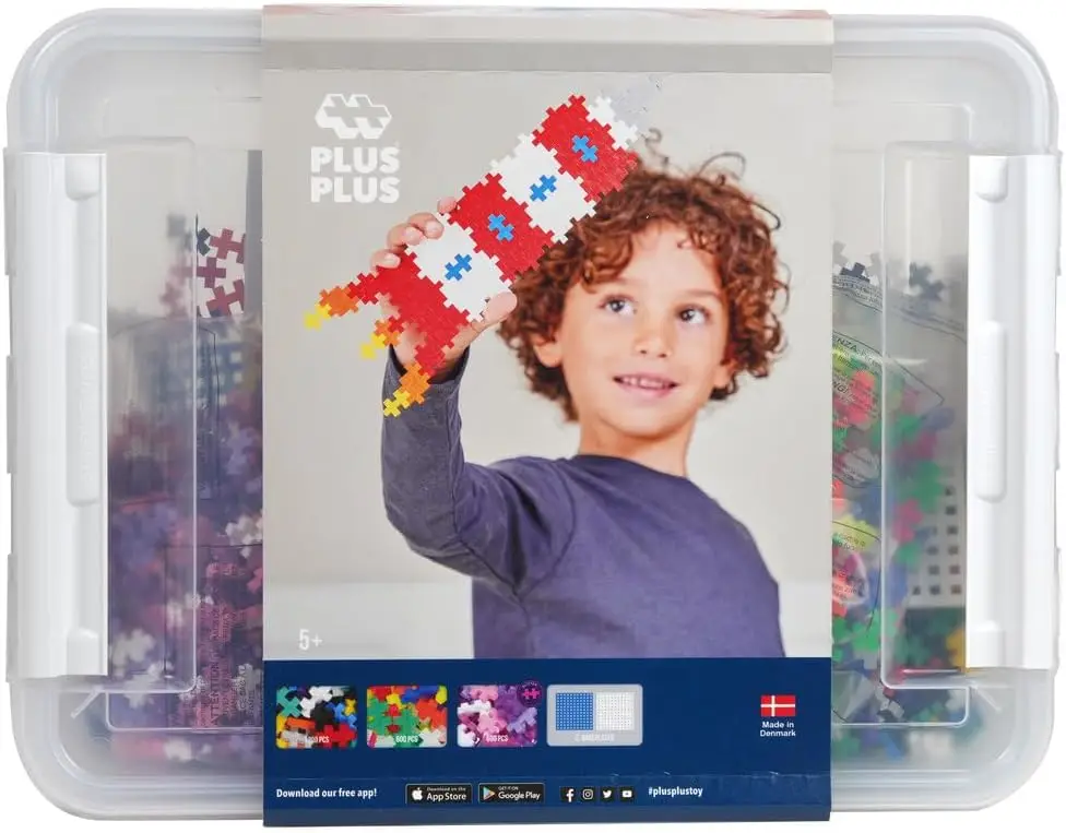 2,400 Piece Tub - Basic, Neon & Glitter Mix w/Baseplates