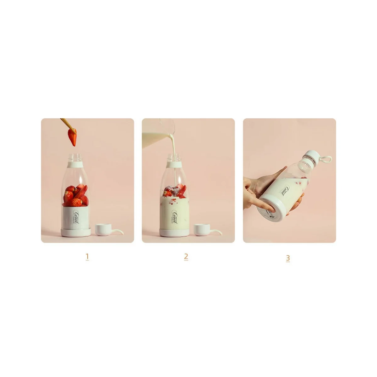 المحمولة USB عصارة خلاط مع كوب العصائر ، كوب عصير سريع ، خلاط فواكه صغير محمول باليد ، 300 مللي