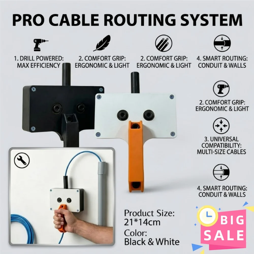 Electrician Cable Pulling Tool | Multi-functional Wire Routing Device | Drill-Powered Hidden Pipe Conduit Threading Tool