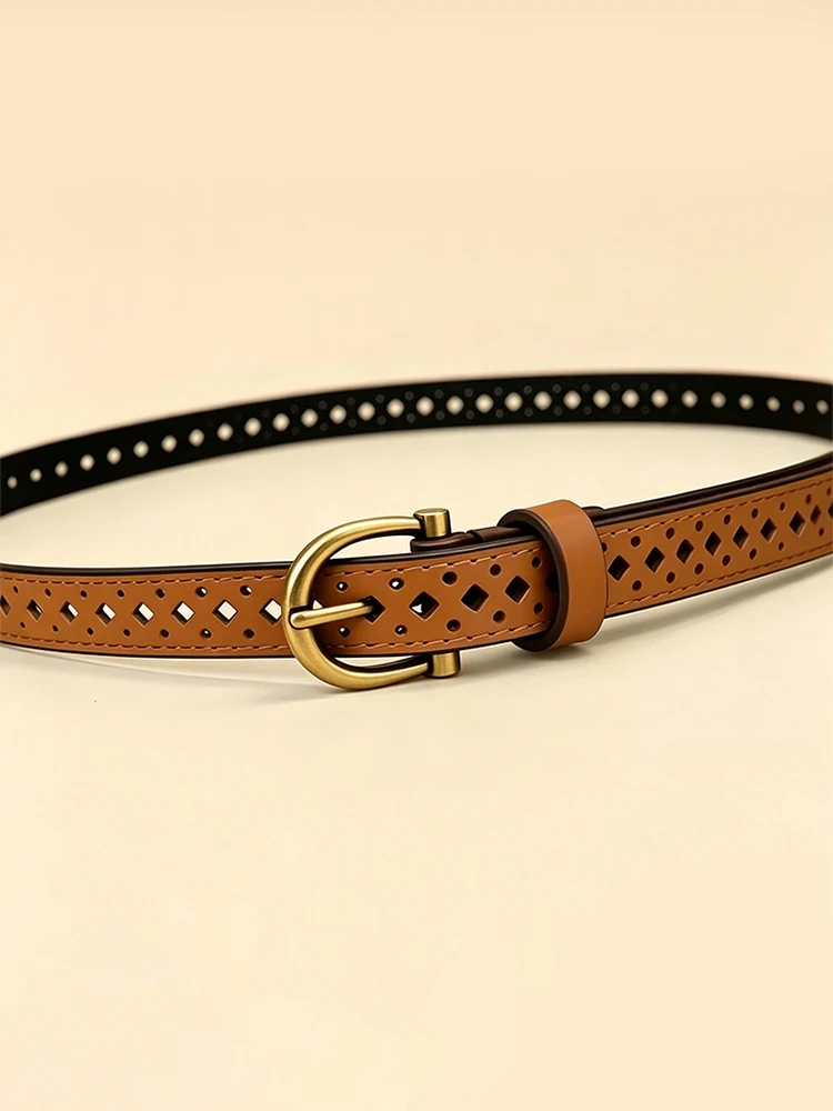 cinto-decorativo-feminino-marrom-vazado-para-saias-jeans-de-verao-–-sem-furos-versatil-para-todas-as-ocasioes
