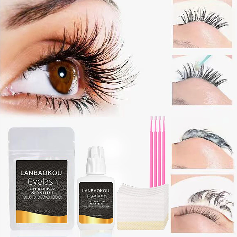 15ml Eyelash Glue Remover Liquid Remover Eyelash Extension Remove Gel Adhesive Debonder Gel Type False Eyelashes Extension Tool