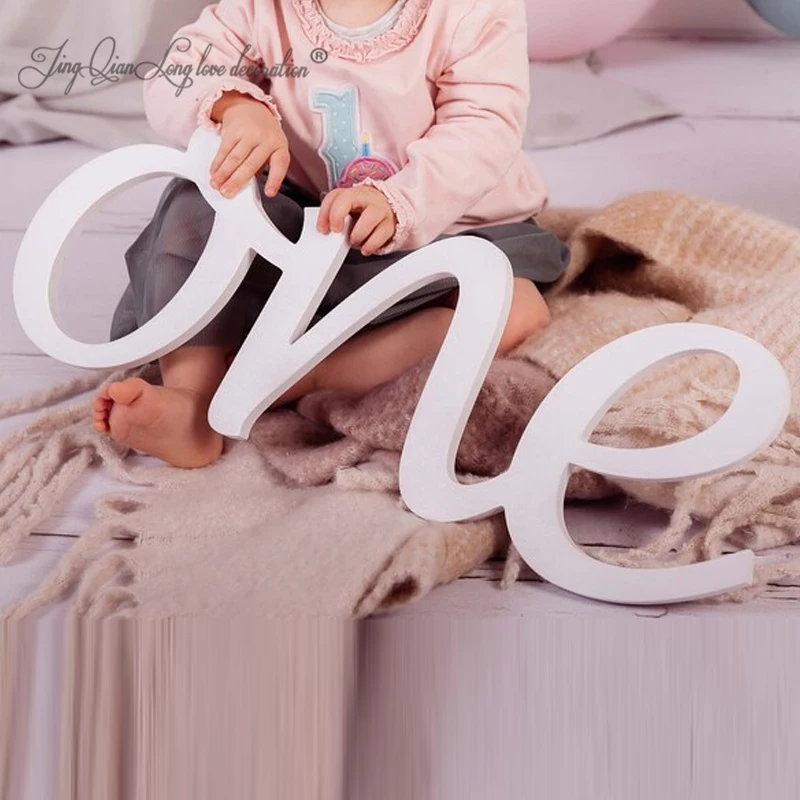 custom One Sign Photo Prop for First Birthday Photo Shoot for Babies Wooden Number Sign Photographer Number Sign