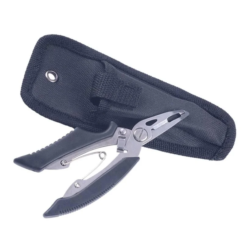 1PCSNew الفولاذ المقاوم للصدأ منحني الفم كماشة الصيد إغراء خط القاطع متعددة الوظائف إغراء كماشة #2