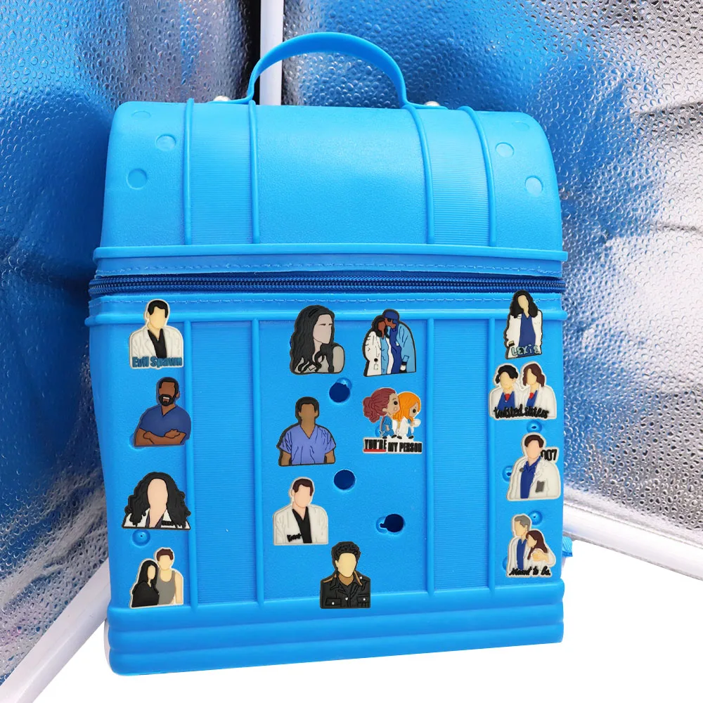 سلسلة أحذية المستشفيات الطبية البلاستيكية ، إكسسوارات مشبك ، طبيب ، ممرضة ، صنادل ، سحر صالح ، هدايا الأعياد للكبار ، 7-41 #6