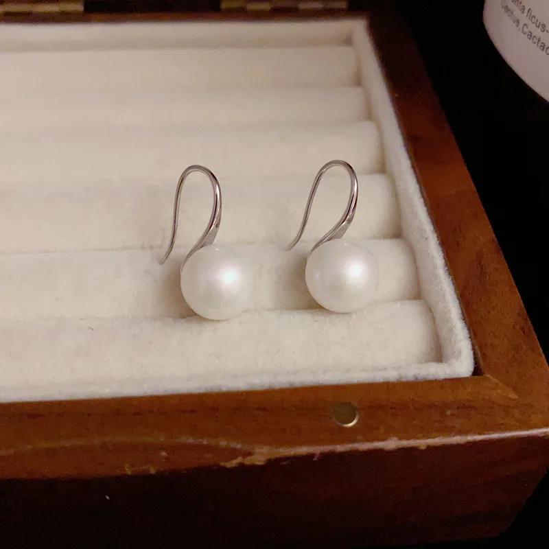 Fashion Imitation Pearl Dangle Earrings for Women Elegant Golden Silver Color Drop Earrings Wedding Party Jewelry Accessories