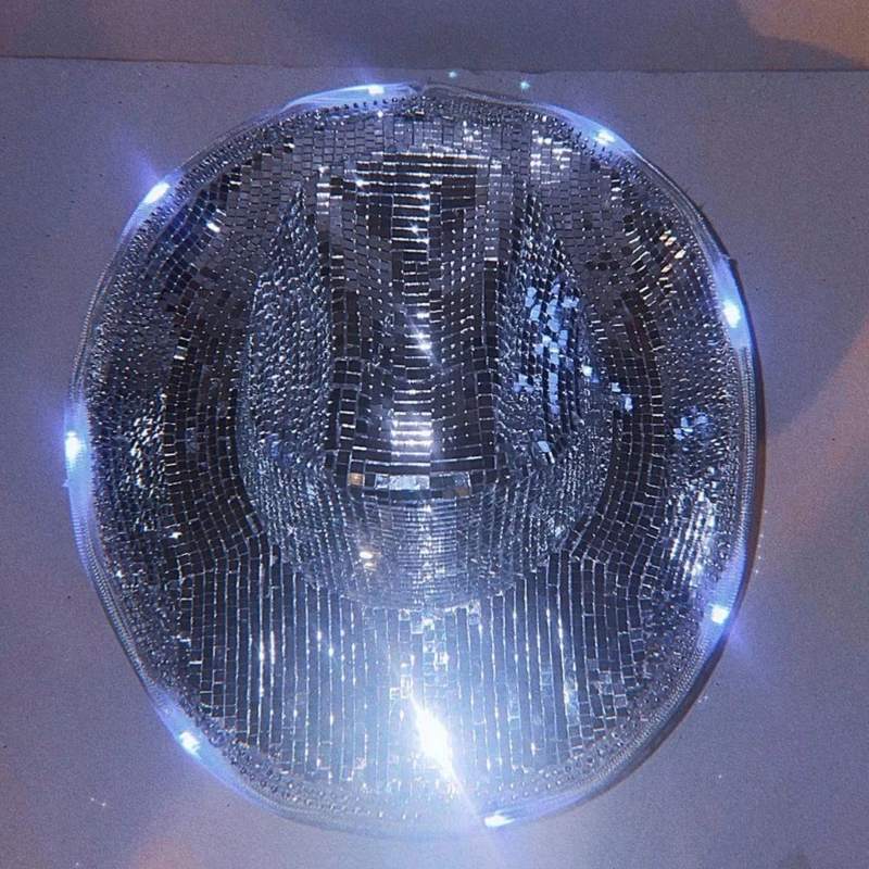 Reflective Cowboy Hat Mirrored Glitter  Ball Shining for Bachelorette Party