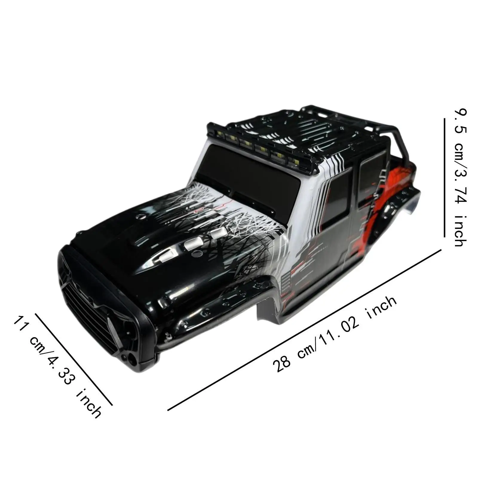 1/14 RC جسم السيارة قذيفة هواية لعبة ملحقات السيارة تعديل لتقوم بها بنفسك سهلة التركيب استبدال قذيفة ل 16101 16102P #6