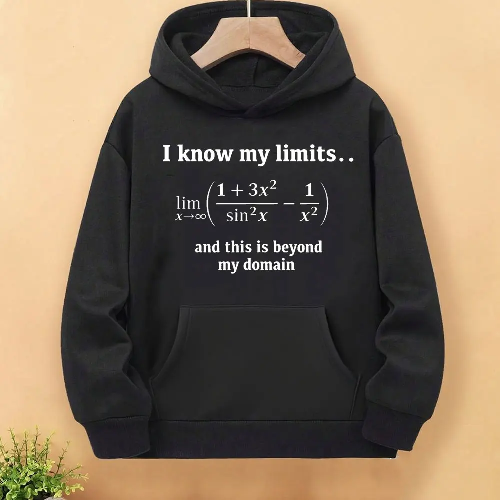 Funny Math Limits Hoodie College Student Gift I Know My Limits.. Lim 1+3x2 and This Is Beyond My Domain Funny Pullover