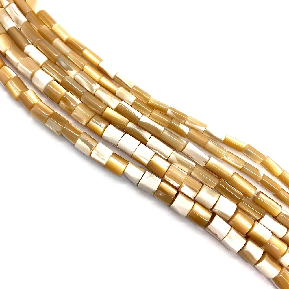 Cylindrical Natural Shell Beads 4x8/5x10/5x15mm Straight Holes Loose Bead 1 strand Handmade Necklace Bracelet Jewelry Accessory