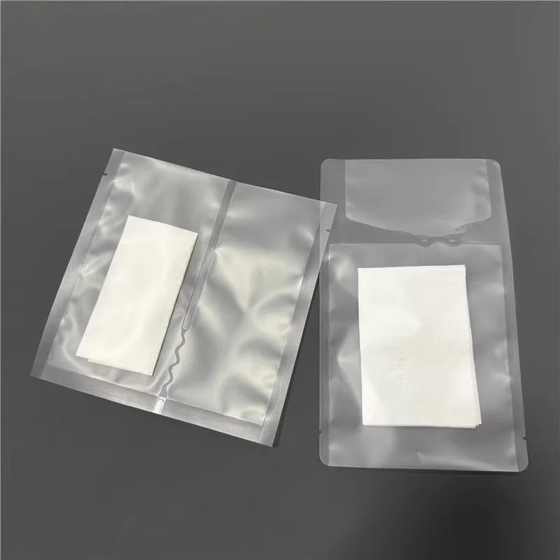 50pcs Mask Packaging Bag Frosted Transparent Squeezing Two-in-one Dry Wet Separation Split Dividing Sealed Pouch